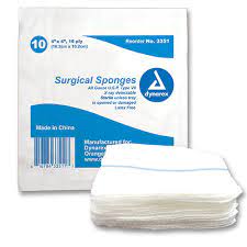 Dynarex® Gauze Sponge, 4 x 4 Inch, 12-Ply